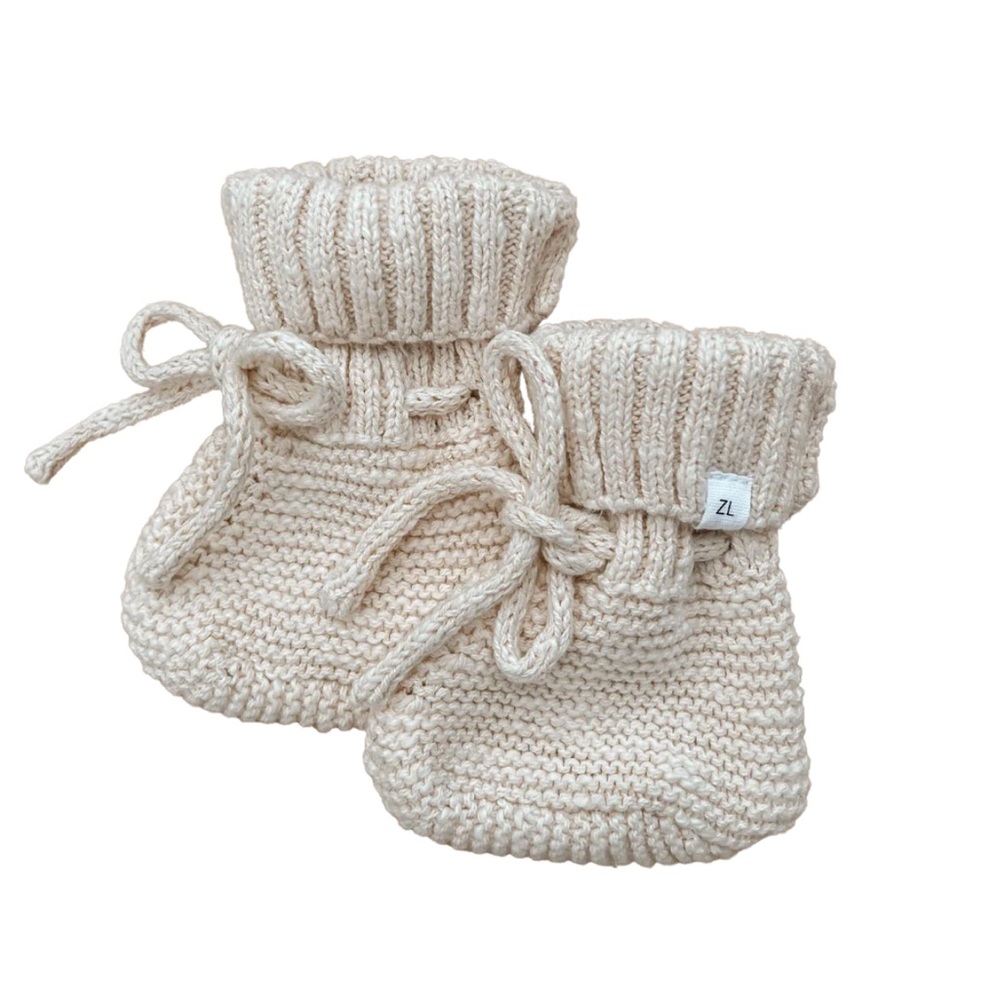 Ziggy Lou knitted booties, size 0-3 months